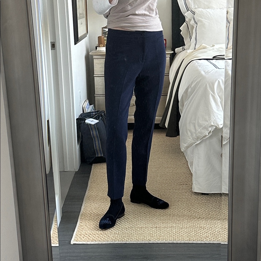 Ralph Lauren Black Label Royal Blue Wool Crepe Pants Size 8